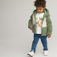 Teddy Faux Fur Hoodie with Zip Fastening