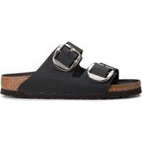 Arizona Big Buckle Mules in Leather