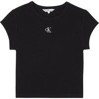 Cropped Crew Neck T-Shirt with Short Sleeves