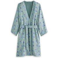 Betsy Floral Terry Towelling 100% Cotton Kimono Bathrobe