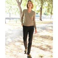 Chunky Knit Jumper with V-Neck