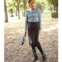 Straight Midi Skirt