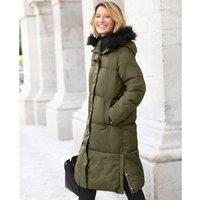 Recycled Padded Puffer Jacket with Hood and Zip Fastening