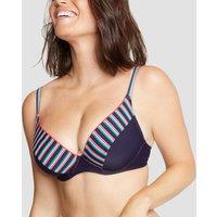 Belle le Triangle Bikini Top in Striped Print