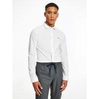 Cotton Mix Shirt in Stretch Poplin and Slim Fit