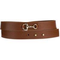 Leather Horsebit Buckle Belt
