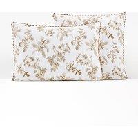 Granadille Monochrome Floral Crochet 100% Washed Cotton Pillowcase