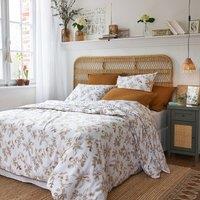 Granadille Monochrome Floral 30cm 100% Washed Cotton Fitted Sheet