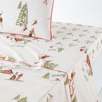 St Moritz Alpine 100% Cotton Percale 200 Thread Count Flat Sheet