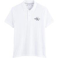 Monogram Embroidered Logo Polo Shirt in Cotton Pique and Regular Fit