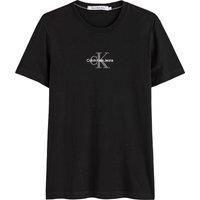 Monogram Embroidered Logo T-Shirt in Cotton with Crew Neck