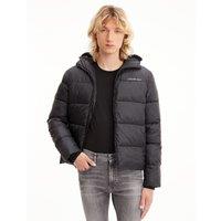 Logo Tape Lightweight Padded Jacket with Hood