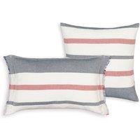 Biscarosse Striped 100% Cotton Muslin Cushion Cover