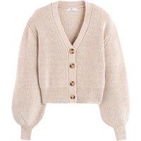 Buttoned V-Neck Cardigan