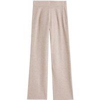 Wide Leg Knitted Trousers, Length 29.5"
