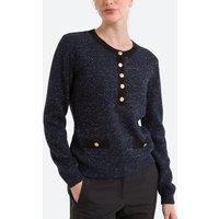 Chunky Stranded Knit Jumper with Crew Neck