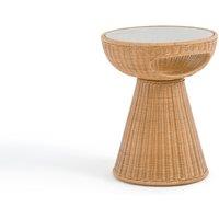 Provence Rattan and Glass Side Table