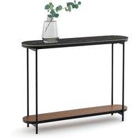 Gil Marble-Effect Glass-Topped Console Table