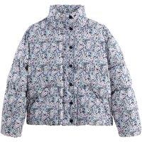 Recycled Short Padded Jacket in Floral Print
