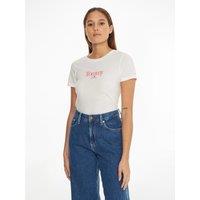 Logo Print T-Shirt in Cotton Mix with Short Sleeves