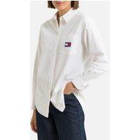 Embroidered Logo Cotton Shirt in Regular Fit