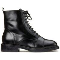 Leather Flat Ankle Boots