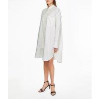 Cotton Oversize Longline Shirt with Long Sleeves
