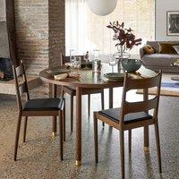 Lambro Round Walnut Veneer Dining Table (Seats 4)