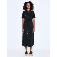 Midi Shirt Dress with Tie-Waist
