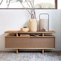 Propono Oak & Leather Console Sideboard