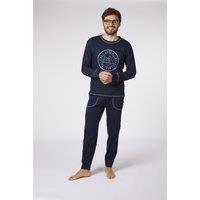 Rve Cotton Pyjamas with Long Sleeves and Crew Neck