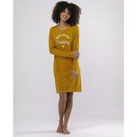 So Happy Cotton Nightshirt with Slogan Print