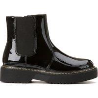 Kids Patent Chelsea Boots with Zip Fastening