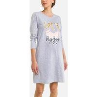 Matcha Slogan Print Nightshirt in Cotton