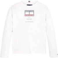 Embroidered Logo Cotton T-Shirt with Long Sleeves