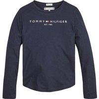 Logo Print Cotton T-Shirt with Long Sleeves