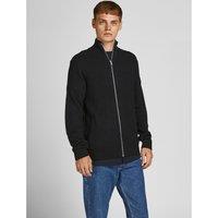 Pannel High Neck Cardigan with Zip Fastening