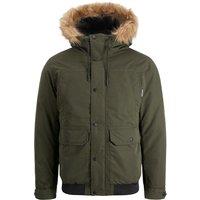 Winner Warm Bomber Jacket with Hood and Faux Fur Trim