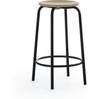 Hiba 65cm High Metal & Beech Bar Stool