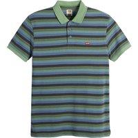 Chesthit Logo Polo Shirt in Striped Cotton Pique and Regular Fit