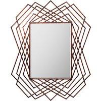 94 x 109cm Copper Staement Geometric Mirror