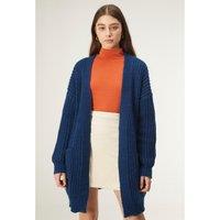 Chunky Knit Open Cardigan with Pockets