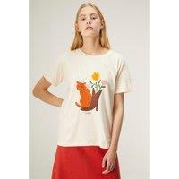 Printed Cotton T-Shirt with Short Sleeves