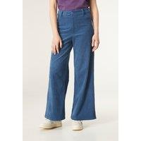 Corduroy Wide Leg Trousers with High Waist