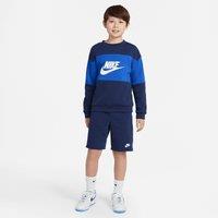 Sweatshirt/Shorts Outfit with Logo Print in Cotton Mix