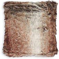 Colton Wolf Faux Fur Square Cushion Cover