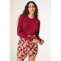 Fine Knit Jumper with Balloon Sleeves and Tightened Cuffs