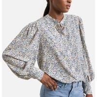 Floral Mandarin Collar Blouse