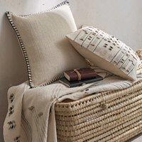 Manapany Graphic 100% Cotton Jacquard Cushion Cover