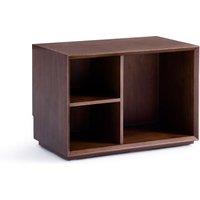 Mikube Walnut Open Low Cabinet